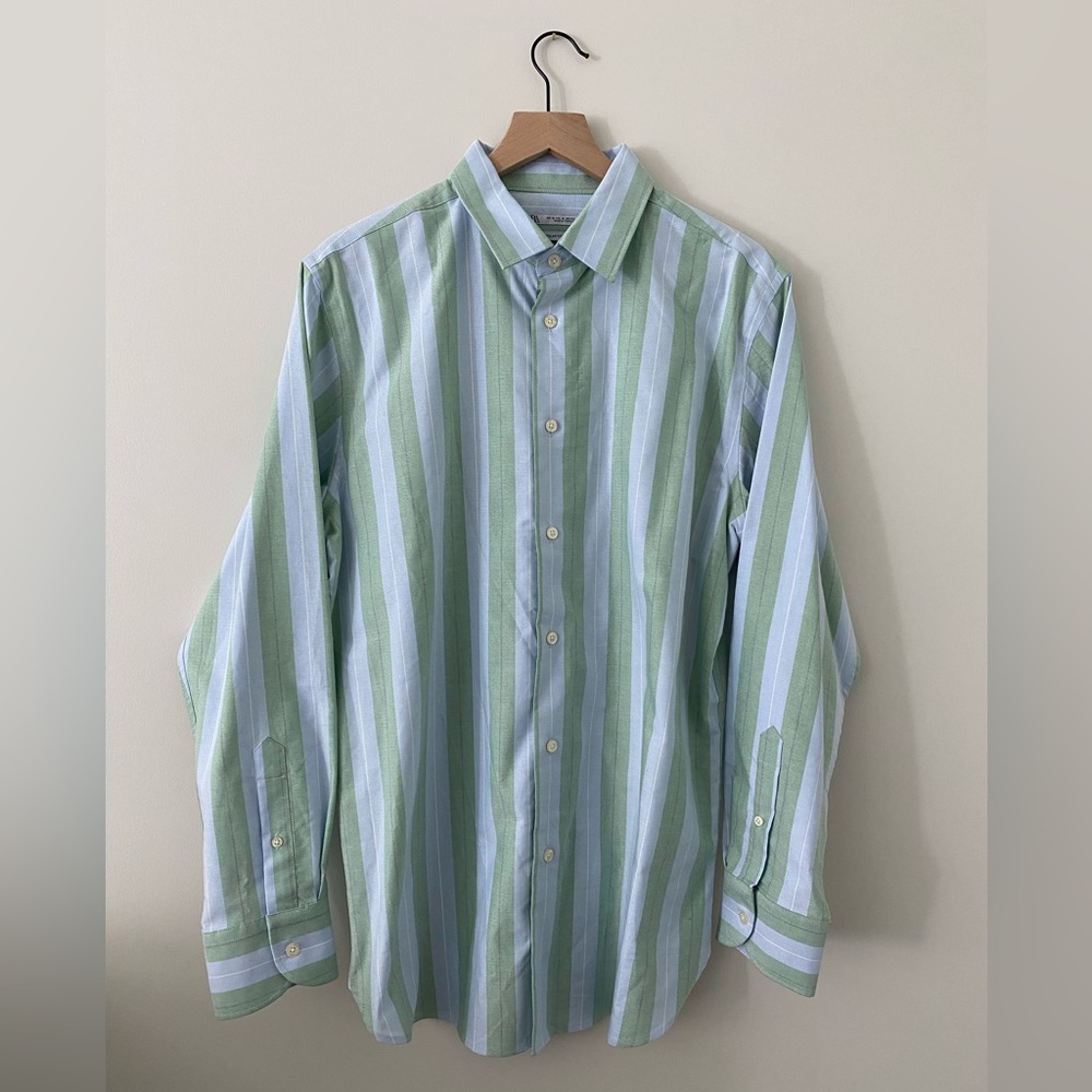 Zara Blue/Green Button Down Shirt